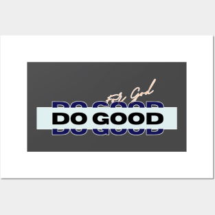 Do Good for God Split Word Christian faith typography Posters and Art